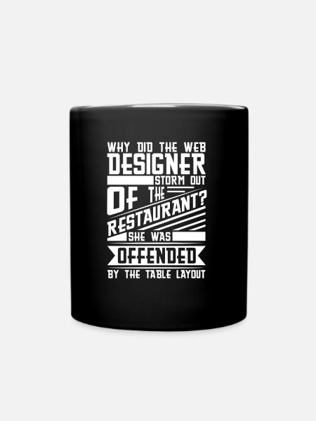 Web Entwickler Webdeveloper Wortwitz - Tasse einfarbig - Schwarz