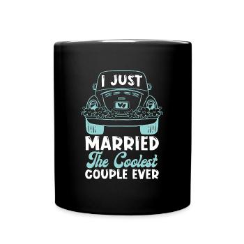 Officiant I Just Married The Coolest Couple Pastor - Full Colour Mug - black - Front