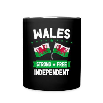 Wales - Tasse einfarbig - Schwarz - Vorne