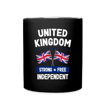 Großbritannien - Tasse einfarbig - Schwarz - Vorne