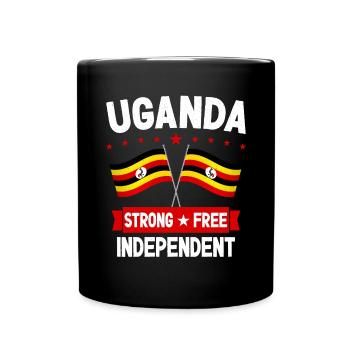 Uganda - Tasse einfarbig - Schwarz - Vorne