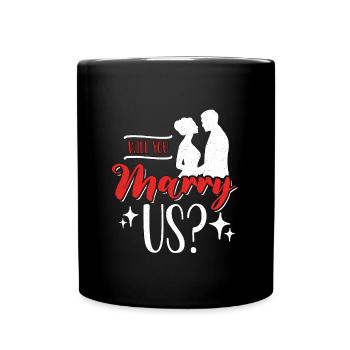 Célébrant Veux-tu nous épouser Célébrant de mariage - Mug uni - noir - Devant