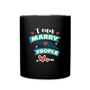 Officiant I Can Marry People Marriage Officiant - Full Colour Mug - black - Front