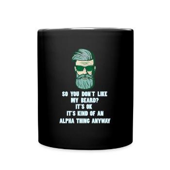 Beard full beard - Full Colour Mug - black - Front