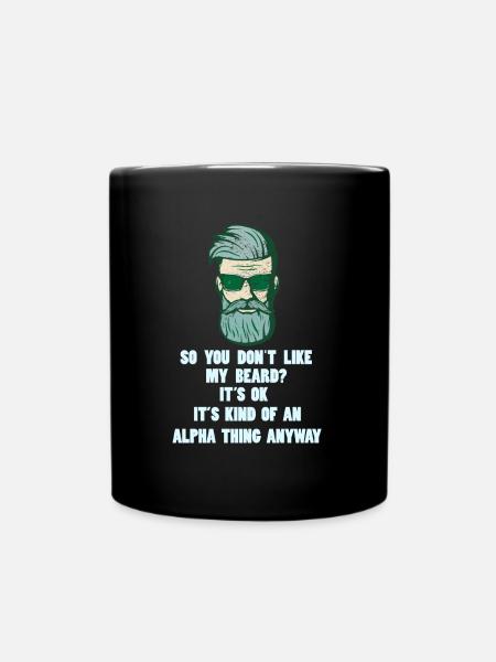 Bart Vollbart - Tasse einfarbig - Schwarz