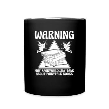 Book Bookworm Bookworm Fairy Tale Book Fairy - Full Colour Mug - black - Front