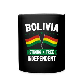 Bolivien - Tasse einfarbig - Schwarz - Vorne