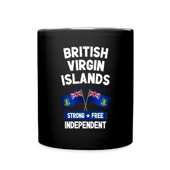 Britische Jungferninseln - Tasse einfarbig - Schwarz - Vorne