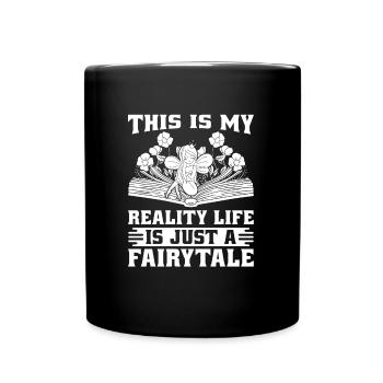 Book Bookworm Bookworm Book Fairy - Full Colour Mug - black - Front