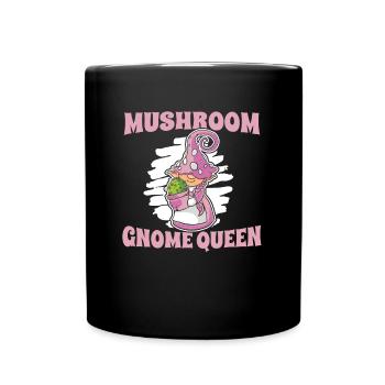 Cueillette de champignons Reine Champignon Nain - Mug uni - noir - Devant
