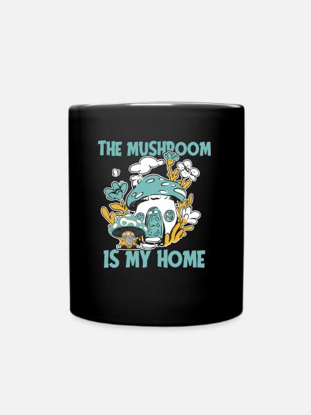 Cueilleurs de champignons Champignons Accueil Nain de champignons - Mug uni - noir