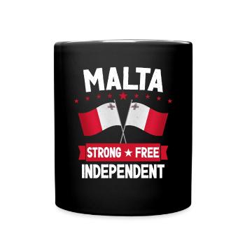 Malta - Tasse einfarbig - Schwarz - Vorne