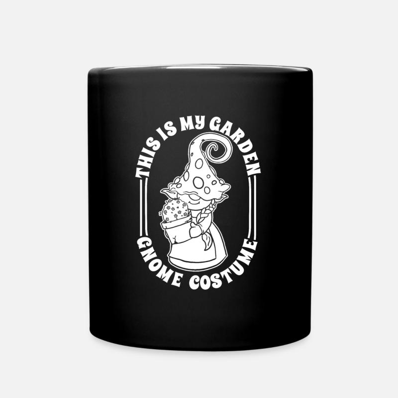 Pilzsammler Pilze Pilzzwerg - Tasse einfarbig - Schwarz