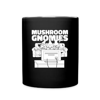 Mushroom pickers Mushrooms Funny mushroom dwarf - Full Colour Mug - black - Front
