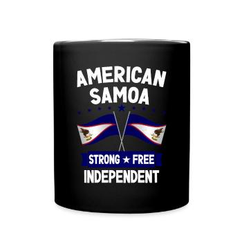 Amerikanisch-Samoa - Tasse einfarbig - Schwarz - Vorne