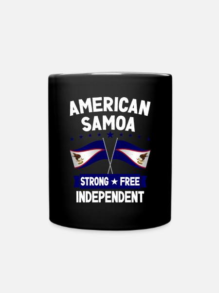 Amerikanisch-Samoa - Tasse einfarbig - Schwarz