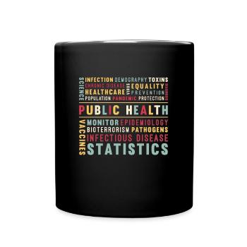 Public Health Nurse Health Worker Epidemiologist - Full Colour Mug - black - Front