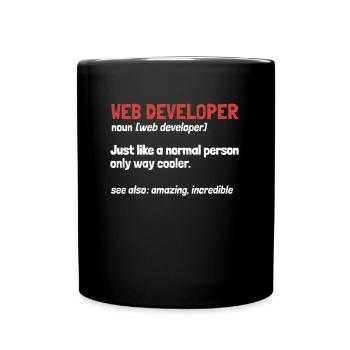 Développeur Web Définition du développeur Web - Mug uni - noir - Devant