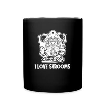 Mushroom pickers Mushrooms Funny mushroom dwarf - Full Colour Mug - black - Front