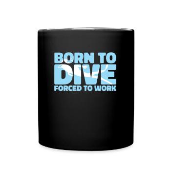 Plongeur plongeur drôle de plongée commerciale - Mug uni - noir - Devant