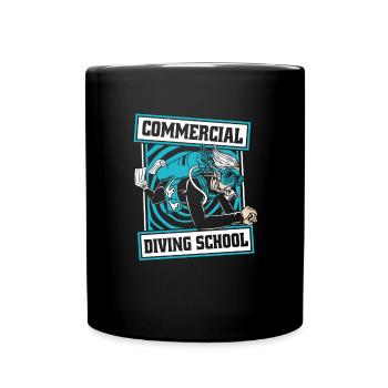 Diving Diver Commercial Diving - Full Colour Mug - black - Front