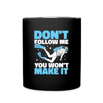 Plongeur plongeur drôle de plongée commerciale - Mug uni - noir - Devant