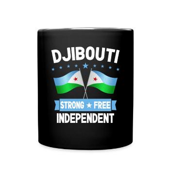Dschibuti - Tasse einfarbig - Schwarz - Vorne