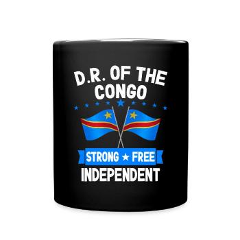 Demokratische Republik Kongo - Tasse einfarbig - Schwarz - Vorne