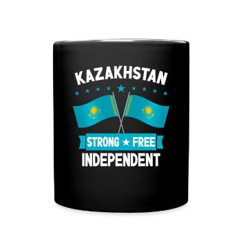 Kasachstan - Tasse einfarbig - Schwarz - Vorne