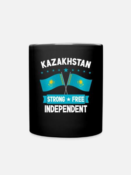 Kasachstan - Tasse einfarbig - Schwarz