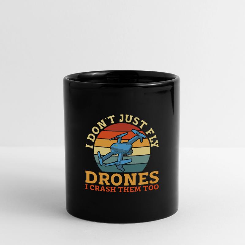 Course de drones Je ne fais pas que voler Retro Drone Fpv Race Mug uni
