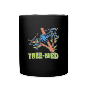 Drone Racing Tree-Nied Racing Machine Drone Racer - Full Colour Mug - black - Front