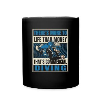 Diving Diver Commercial Diving - Full Colour Mug - black - Front