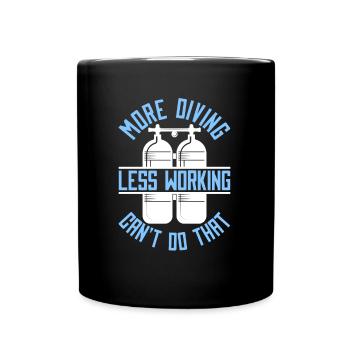 Diving Diver Commercial Diving - Full Colour Mug - black - Front