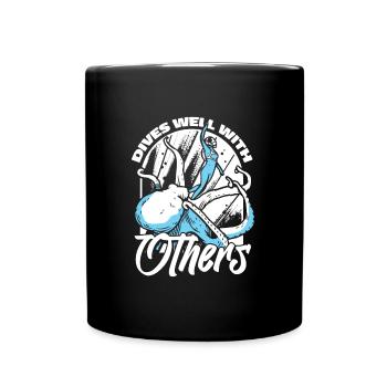 Plongeur plongeur drôle de plongée commerciale - Mug uni - noir - Devant