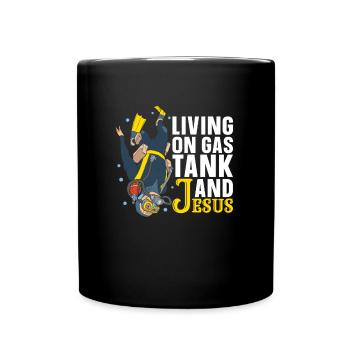 Tauchen Taucher Jesus Kommerzielles Tauchen - Tasse einfarbig - Schwarz - Vorne