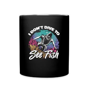 Plongeur plongeur drôle de plongée commerciale - Mug uni - noir - Devant