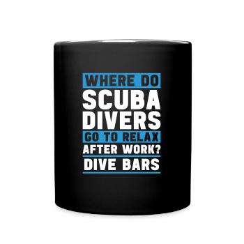 Plongée Plongeur Humour Plongée commerciale - Mug uni - noir - Devant