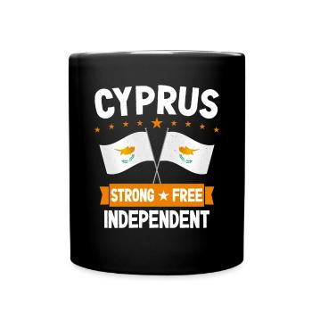 Zypern - Tasse einfarbig - Schwarz - Vorne