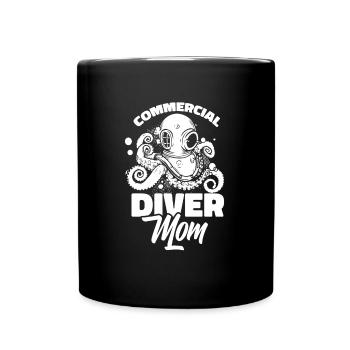 Diving Divers Commercial Diving - Full Colour Mug - black - Front
