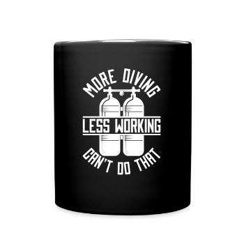 Plongeur plongeur drôle de plongée commerciale - Mug uni - noir - Devant