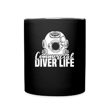 Diving Divers Commercial Diving - Full Colour Mug - black - Front