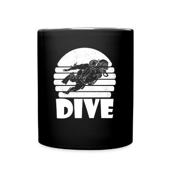 Diving Divers Commercial Diving - Full Colour Mug - black - Front