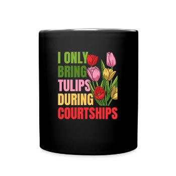 Tulpen Tulpen - Tasse einfarbig - Schwarz - Vorne