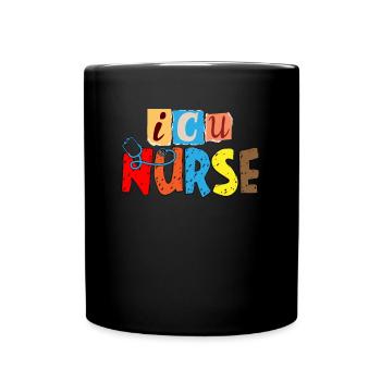 Nurse stethoscope - Full Colour Mug - black - Front