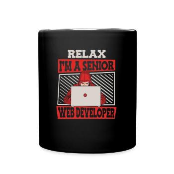Web Entwickler Webdeveloper Senior - Tasse einfarbig - Schwarz - Vorne