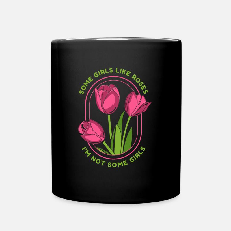 Tulipes Humour Tulipes - Mug uni - noir