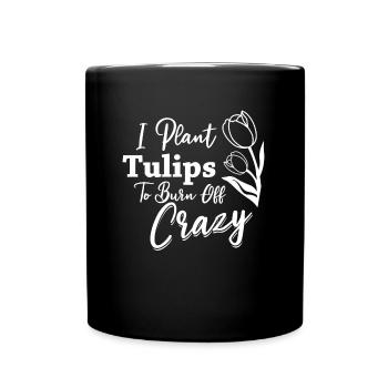 Tulpen Lustig Tulpen - Tasse einfarbig - Schwarz - Vorne