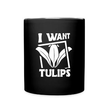Tulpen Tulpen - Tasse einfarbig - Schwarz - Vorne