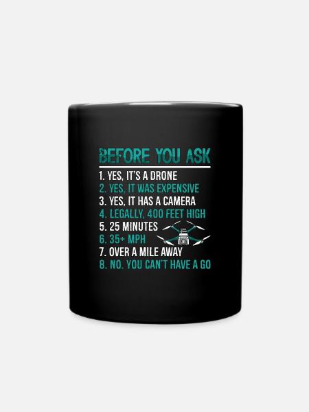 Drone Racing avant de demander Multicopter Fpv Race - Mug uni - noir